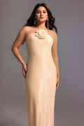 LALEY FLORAL HALTER NECK DRESS
