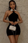 BACKLESS SLIM BODYCON DRESS