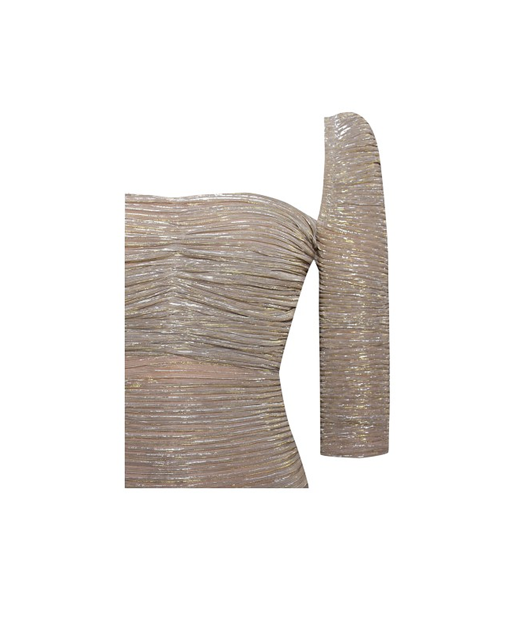 SORREL GOLD RUCHED CHIFFON LONG MAXI DRESS
