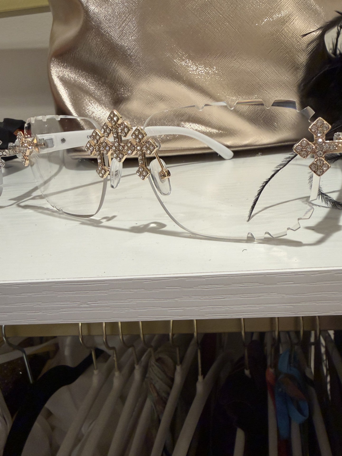 CLEAR SUNGLASS GOLD