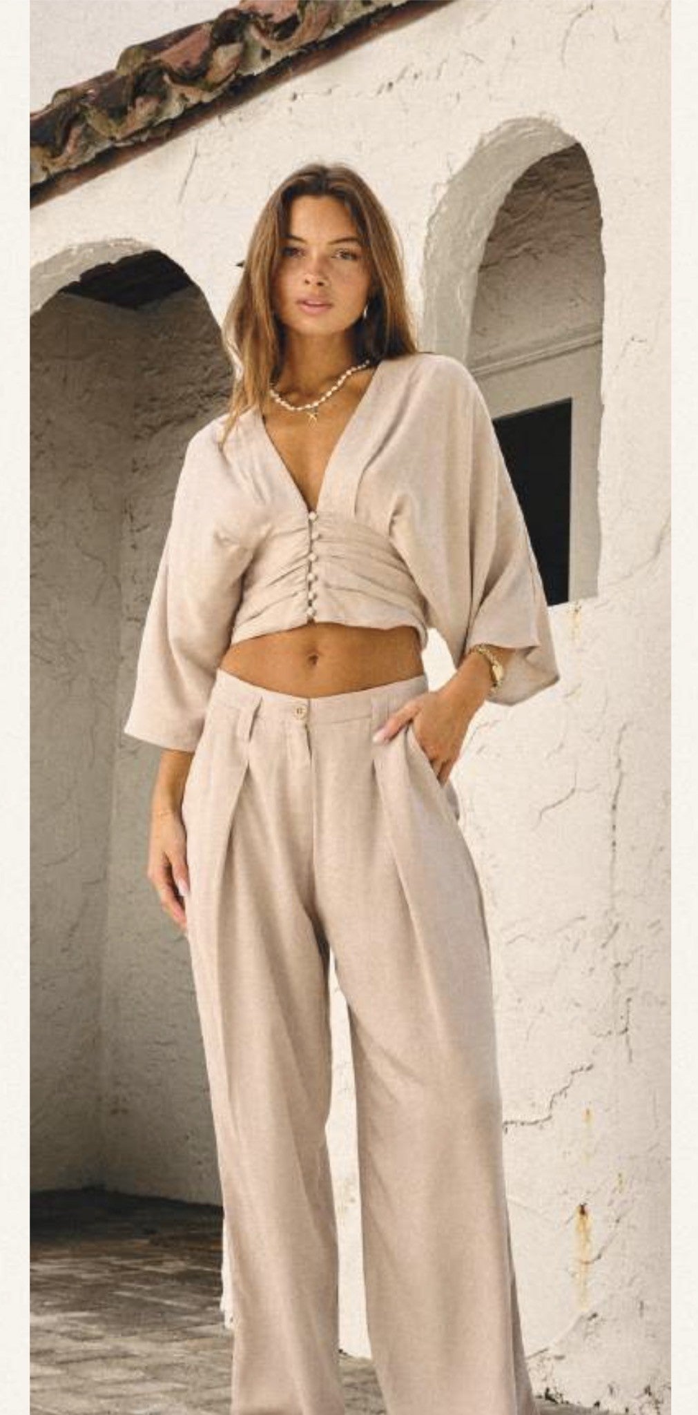PLEATED PANTS
