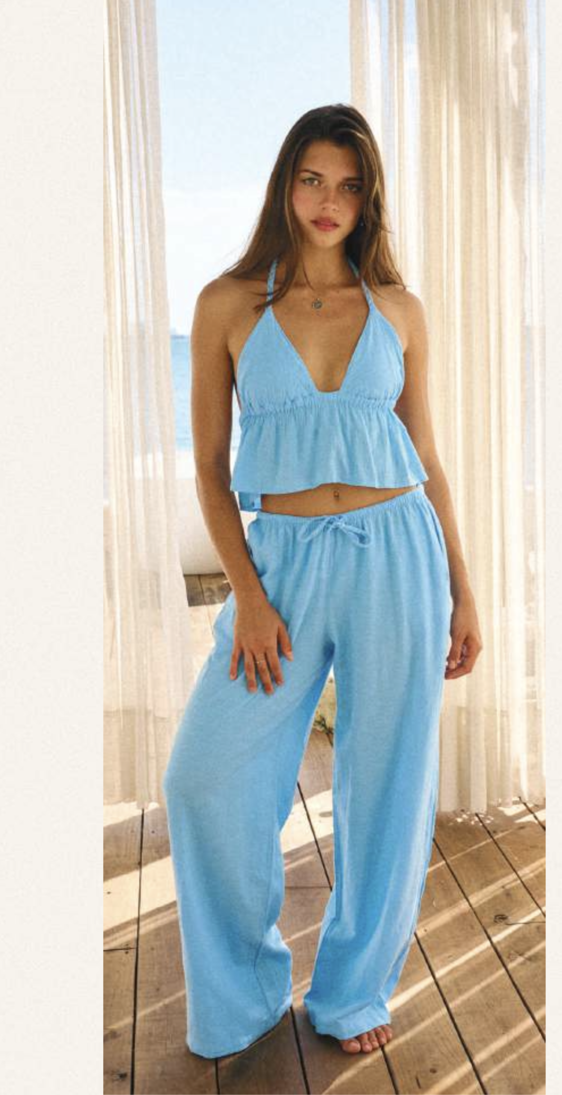 WOMEN'S TRIANGLE TOP WITH ROPE CHORD