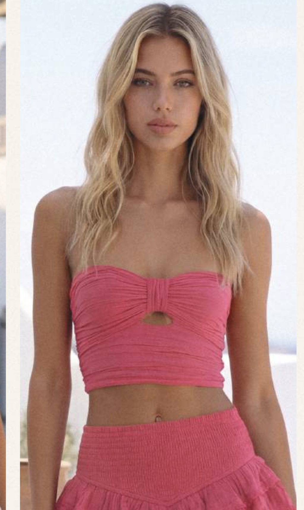 RUCHED SQUARE BANDEAU TOP